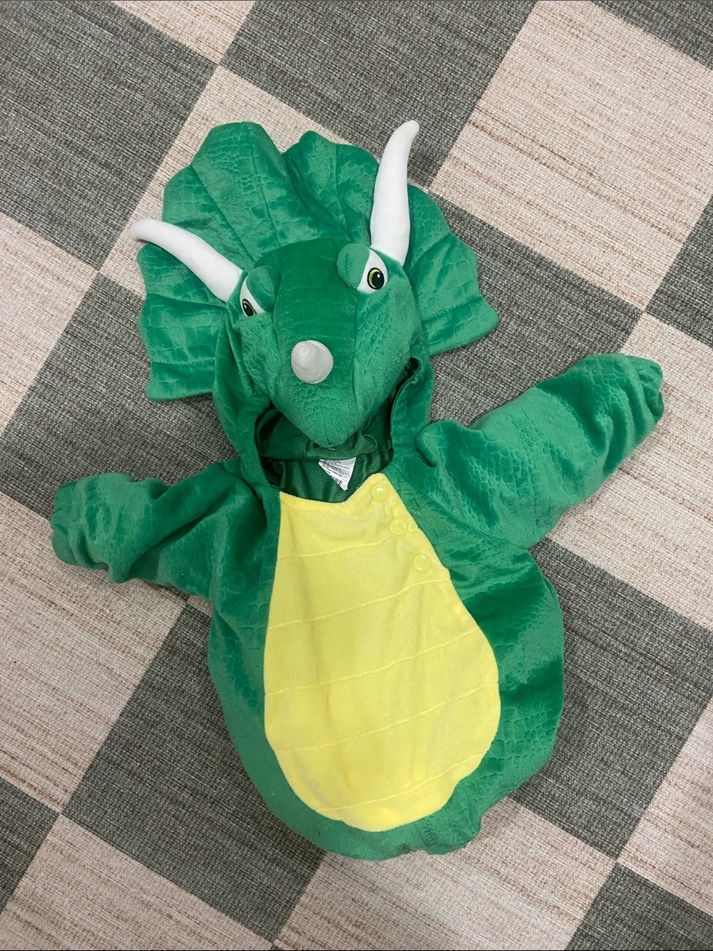 Target Green and Yellow Triceratops Kids Costume